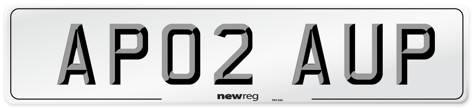 AP02 AUP Number Plate from New Reg